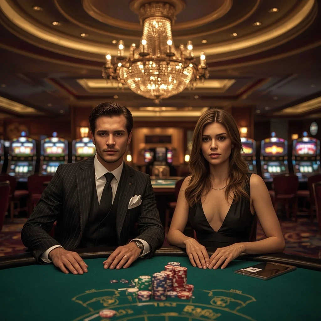 Two poker players at Grand Mondial Casino in India